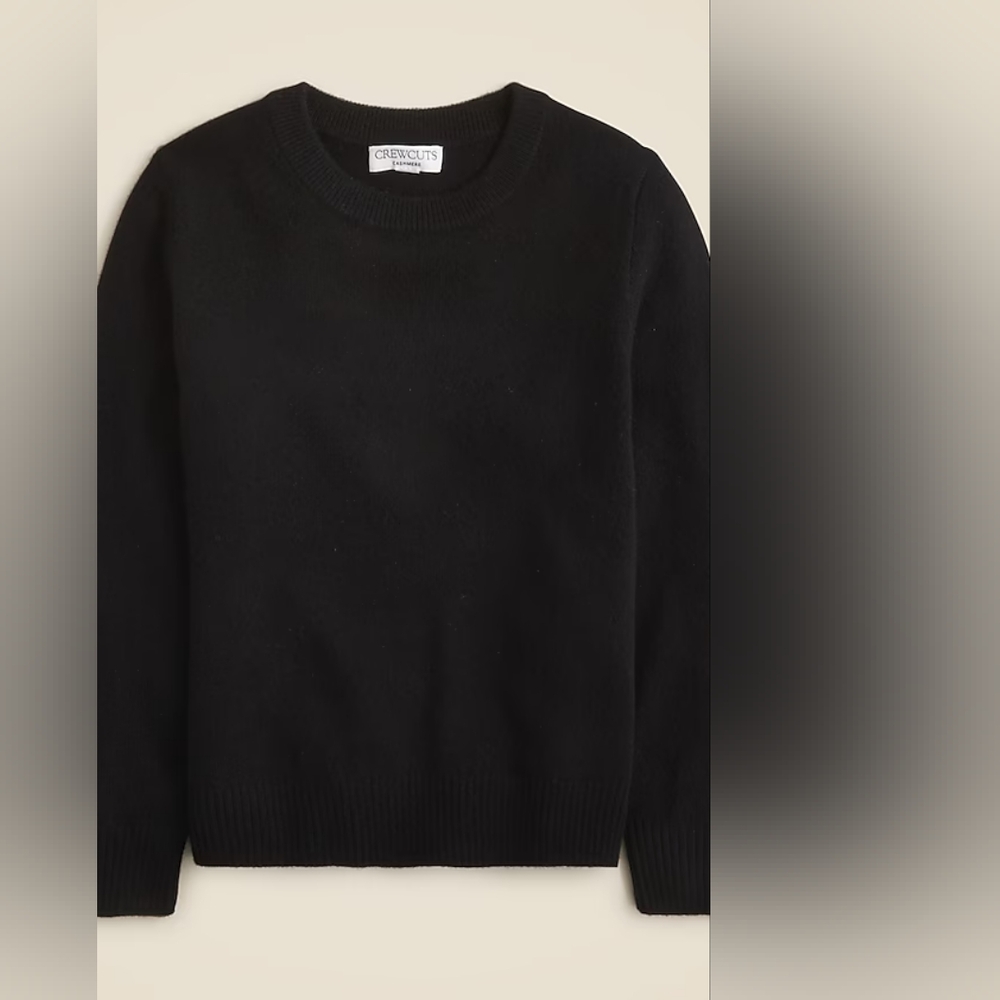 Crewcuts Kids Cashmere Crewneck Black Sweater